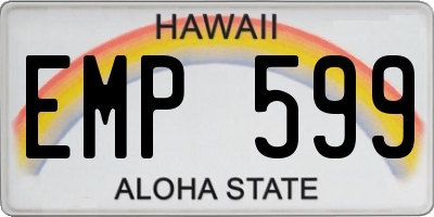 HI license plate EMP599