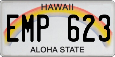 HI license plate EMP623