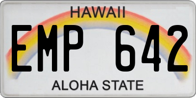 HI license plate EMP642