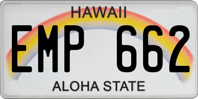 HI license plate EMP662
