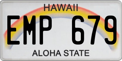 HI license plate EMP679