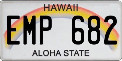 HI license plate EMP682