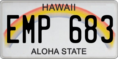 HI license plate EMP683