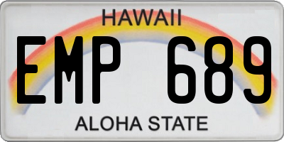 HI license plate EMP689