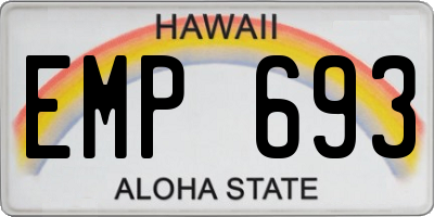 HI license plate EMP693