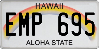 HI license plate EMP695