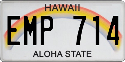 HI license plate EMP714