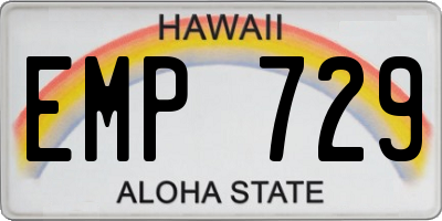 HI license plate EMP729