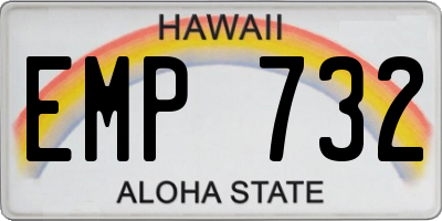 HI license plate EMP732