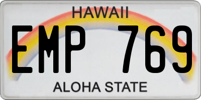 HI license plate EMP769