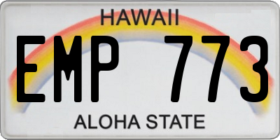 HI license plate EMP773