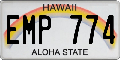 HI license plate EMP774