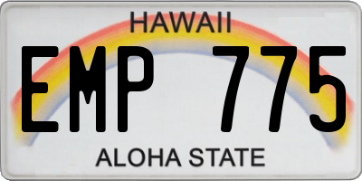 HI license plate EMP775