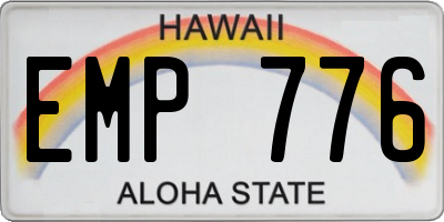 HI license plate EMP776