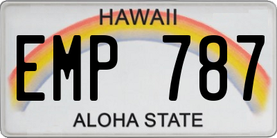 HI license plate EMP787