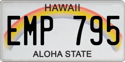 HI license plate EMP795