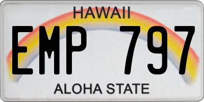 HI license plate EMP797
