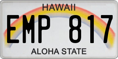 HI license plate EMP817