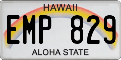 HI license plate EMP829