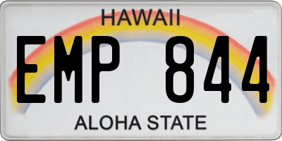 HI license plate EMP844