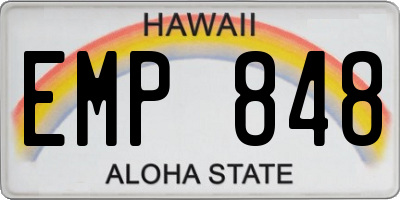 HI license plate EMP848