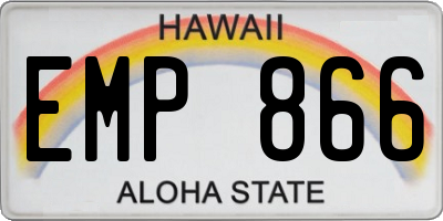 HI license plate EMP866