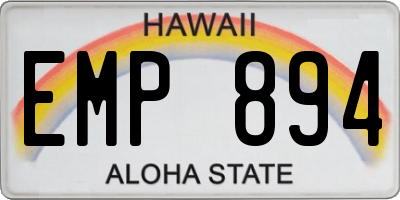 HI license plate EMP894