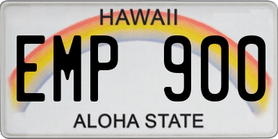 HI license plate EMP900