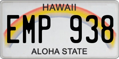 HI license plate EMP938