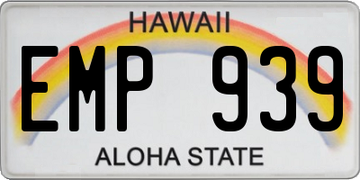 HI license plate EMP939