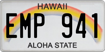 HI license plate EMP941