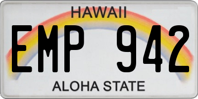 HI license plate EMP942