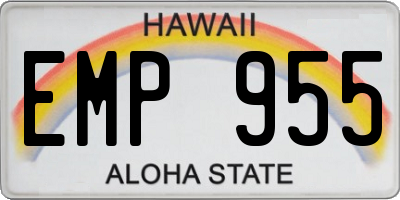 HI license plate EMP955