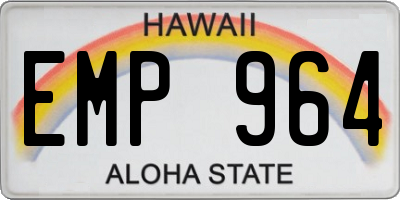 HI license plate EMP964