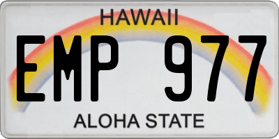 HI license plate EMP977