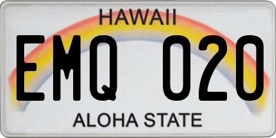 HI license plate EMQ020