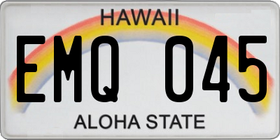 HI license plate EMQ045