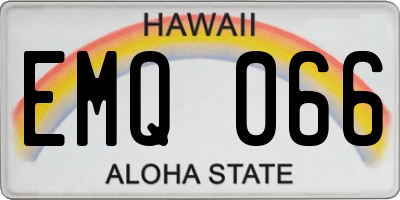 HI license plate EMQ066