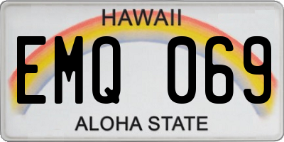 HI license plate EMQ069