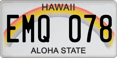 HI license plate EMQ078