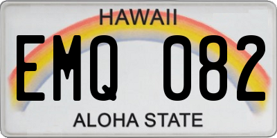 HI license plate EMQ082
