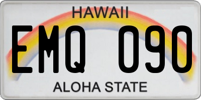 HI license plate EMQ090