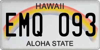 HI license plate EMQ093