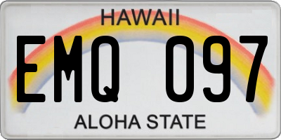 HI license plate EMQ097