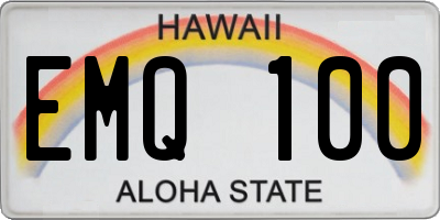 HI license plate EMQ100