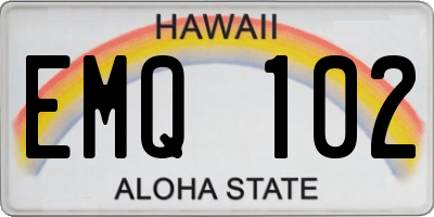 HI license plate EMQ102