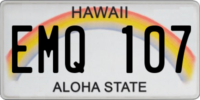 HI license plate EMQ107