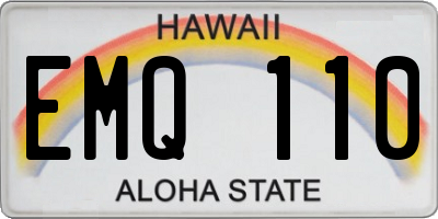 HI license plate EMQ110
