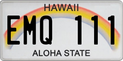 HI license plate EMQ111