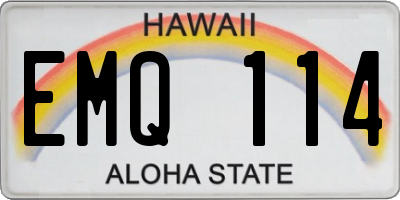 HI license plate EMQ114